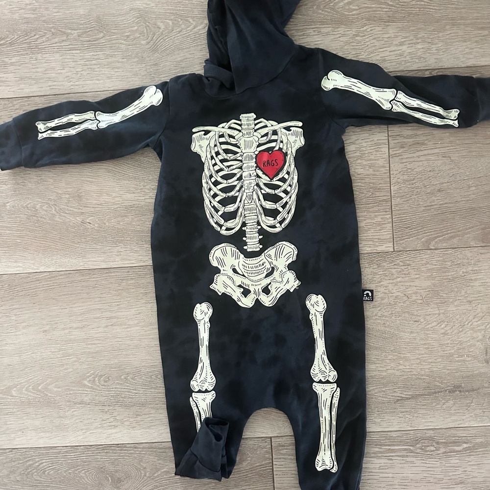 Skeleton Print Kids One Piece